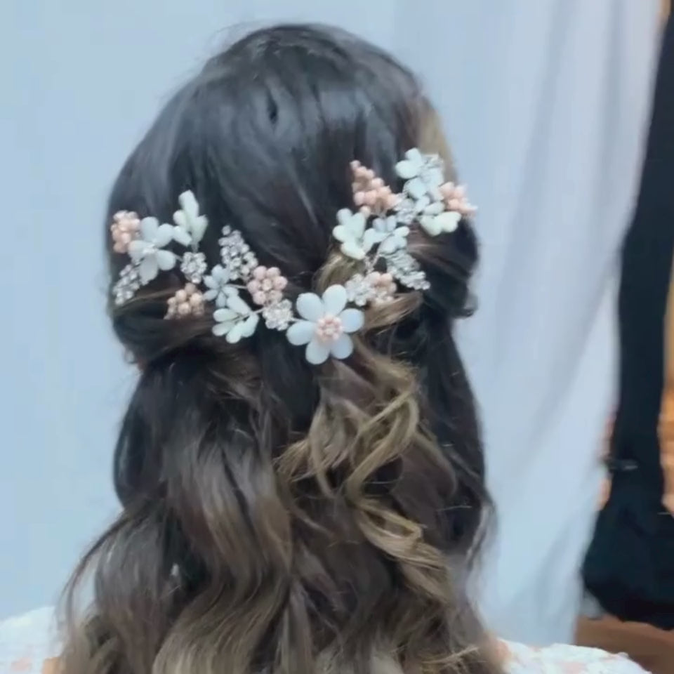 Tiara Flora en plata 950 con detalles preciosos - Peruviana by Milagritos Ortiz