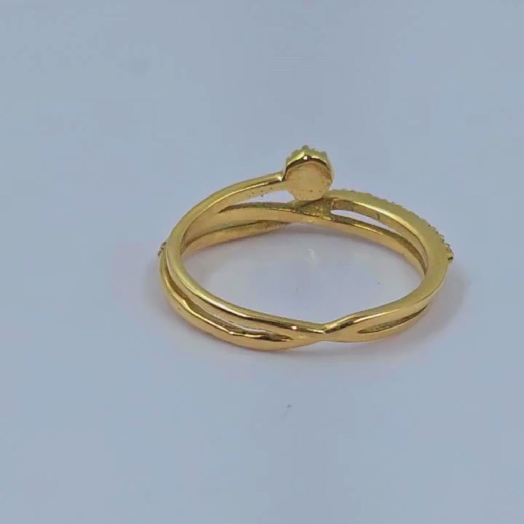Anillo "Allegra" de oro de 18k con piedras preciosas