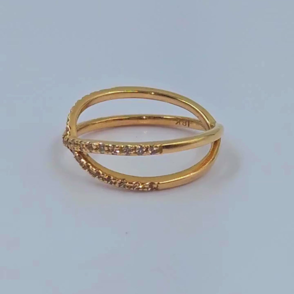 Anillo "Biana" en oro de 18k con piedras preciosas - Peruviana Joyas